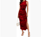 Elegant Slim Sleeveless Mesh Dress