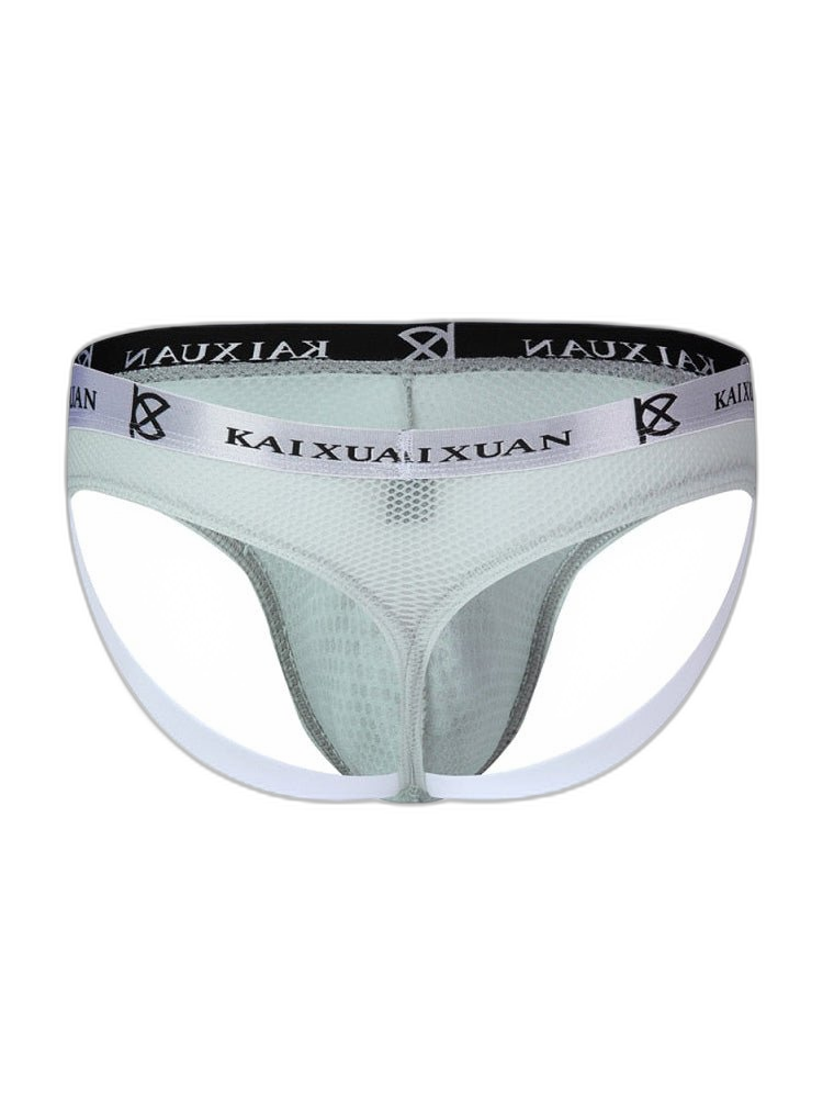 3 Pack Men's Mesh Thong with Stretch & Breathable 3D Support Pouch