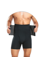 Men's Tummy Control Boxer Briefs with Open Fly