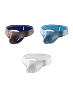 3 Pack Men's Sparkle Thongs in Solid Colors