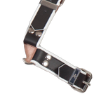 Titus H-Front Leather Chest Harness | Black & White