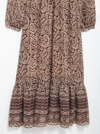 Women's Fashion French Retro Printing Dress