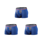 3 Pack Men's Breathable Divided Double Pouch Boxer Briefs