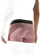 Mens 100% Cotton Striped Loose Home Boxer Shorts