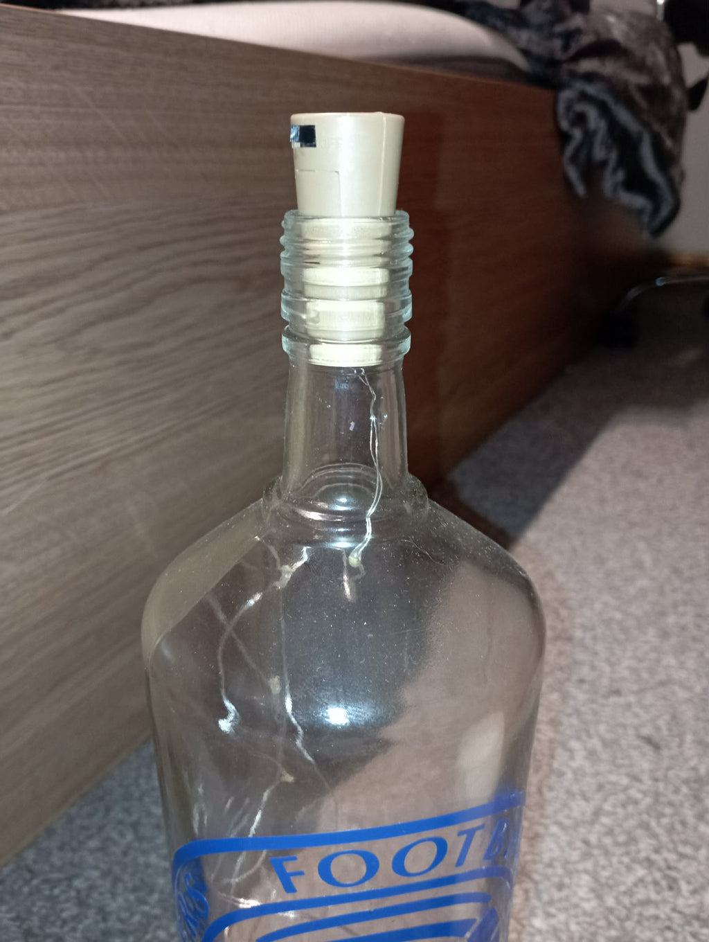 RANGERS FC GLASS BOTTLE DISPLAY LIGHT