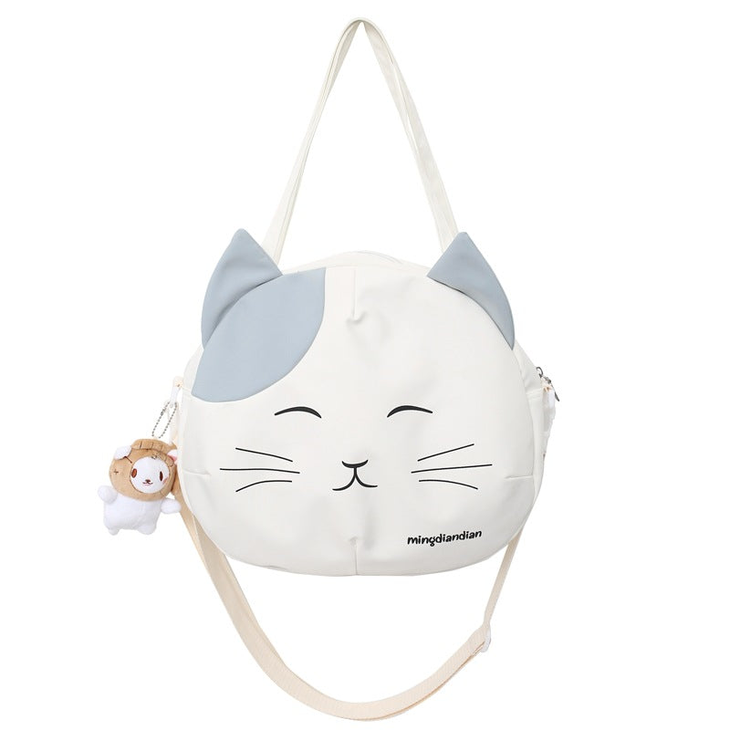 Women's Shoulder Bag New Personalized Fashion Handbag Cartoon Cat Messenger Bag Female Japanese Canvas Bag