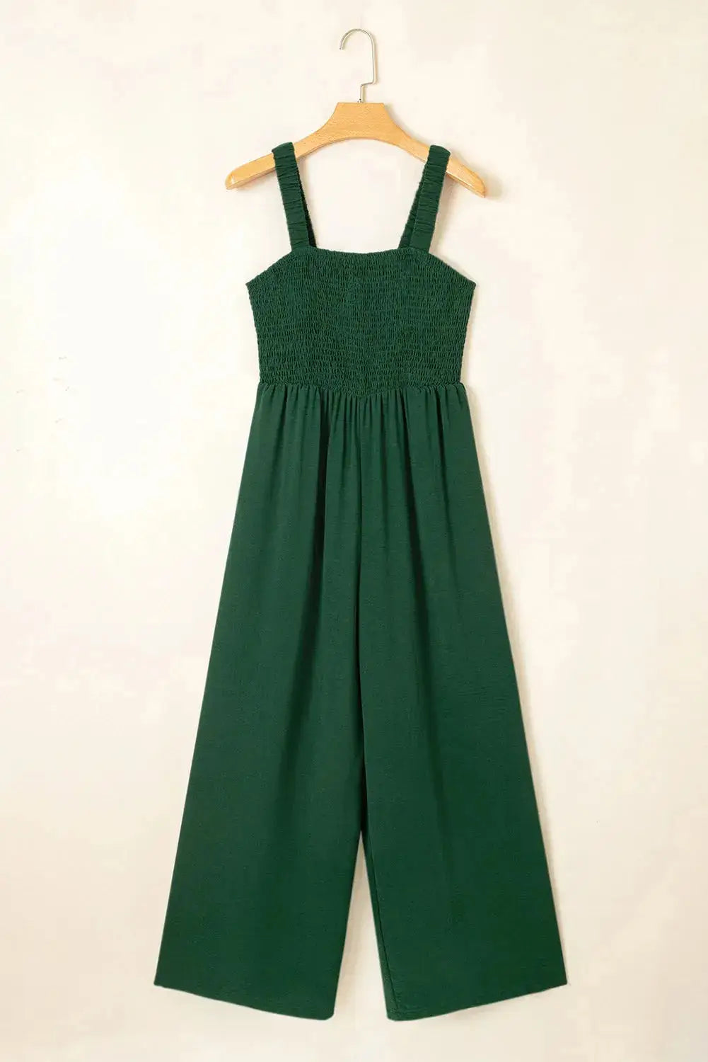 Smocked Square Neck Wide Leg Jumpsuit Women UK