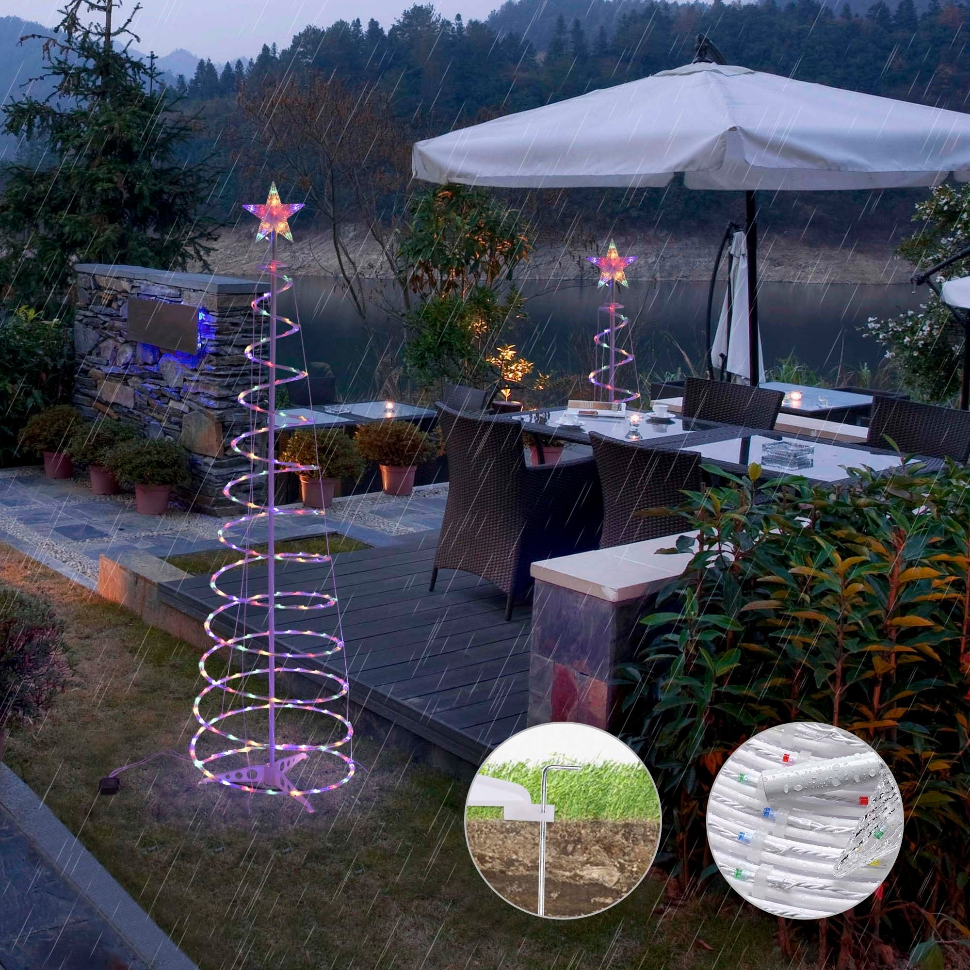 New Style LED Spiral Christmas Tree Light Christmas Spiral Tree Indoor And Outdoor Decoration Lights