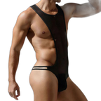 Harnessed Sissy T-Back Bodysuit