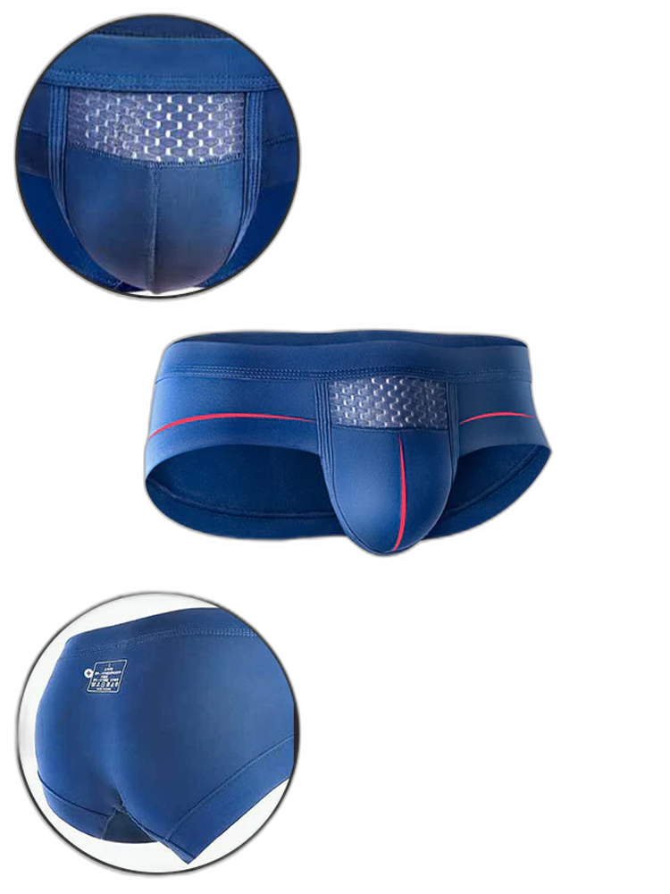 Aoelemen 4 Pack Men's Breathable U Convex Pouch Briefs