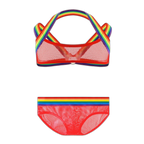 Gay Pride Mesh Harness + Underwear Outfit