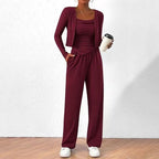 Sports Casual Lazy Design Comfortable Coat Suspender Trousers Three-piece Suit