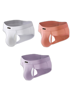 3 Pack Men's Seamless Comfort Sporty Cut Stretch Fit Briefs