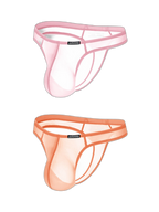 2 Pack Men's Sexy Semi-Transparent Thong