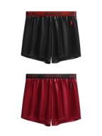 2 Pack Men's Solid Lounge Casual Boxers