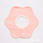 Pure Cotton 360° Rotatable Baby Bib - Petal-Shaped Drool Bib