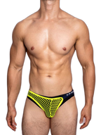 2 Pack Men's Low Waist Sexy Mesh Breathable Sports Transparent Briefs