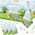 B4b3e 3Pcs Blue Winnie Tablecloth – 54x108in Baby Shower & Birthday Decor