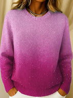 Pattern Element 3D Digital Printing Loose Casual Raglan Sweater