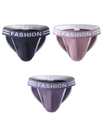 3 Pack Men's High-Cut Sexy Comfortable U-Convex Breathable Briefs