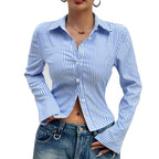 Elegant Figure-flattering Blouse Cardigan Shirt
