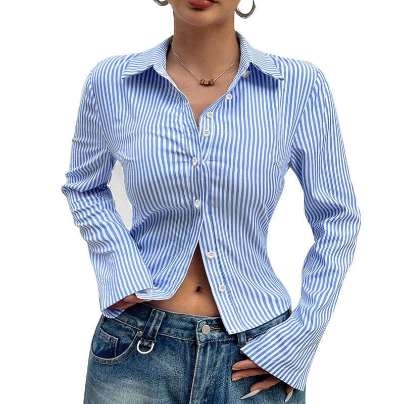 Elegant Figure-flattering Blouse Cardigan Shirt