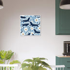 Whimsical Seal and Daisy Framed Wall Art