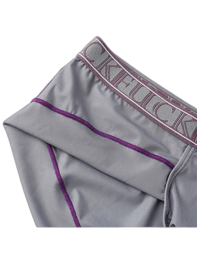 2 Pack Men's Ice-Silk Stretch Sports Briefs with 3D Pouch
