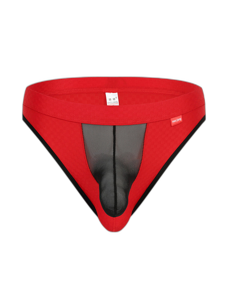 2 Pack Men's Sexy Thongs with Transparent Elephant Trunk