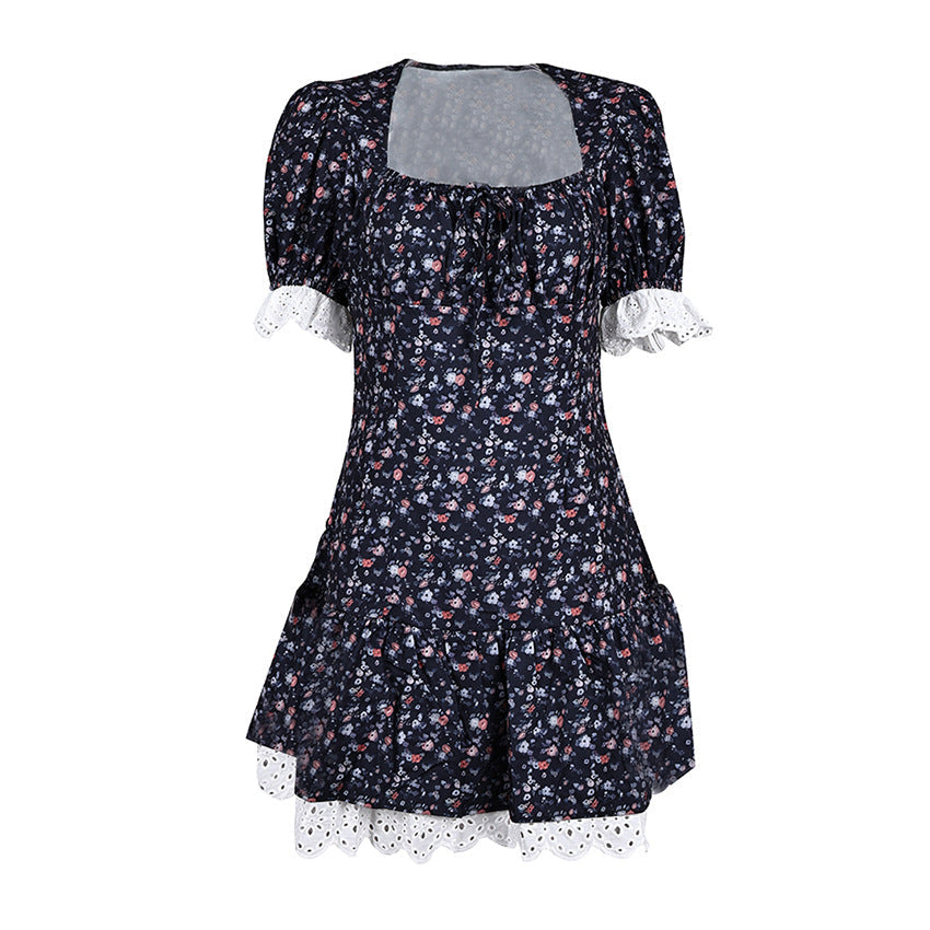 New Summer French-style Lace Patchwork Dress