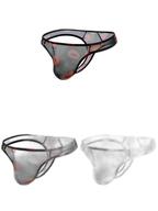 3 Pack Sexy Print Low-rise Thongs for Men