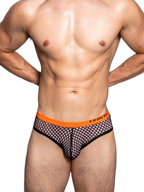 3 Pack Men's Low-Waist Sexy Big Mesh Breathable Transparent Sports Briefs