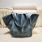Vintage Large Capacity Handbags PU Soft Leather Big Bag Designer Luxury Women Shoulder Bag Beach On Vacation Woman Tote Bag