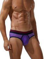 Men’s Spliced Lines Briefs in Ombre