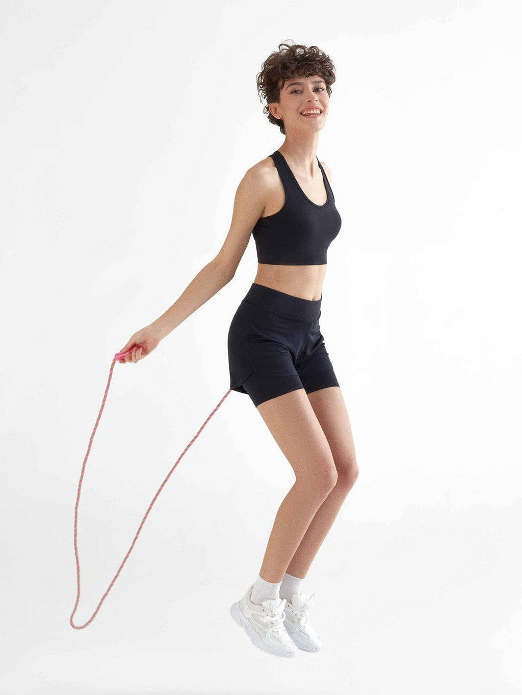 Recycled Double Layer Sports Shorts: Womens