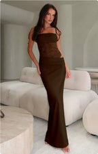 Y2K Lace Suspender Dress Fashion Sexy Lace Long Dresses Party Evening Club Beach Clothing For Women