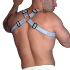 Breedwell Groove Bulldog Harness Light Grey