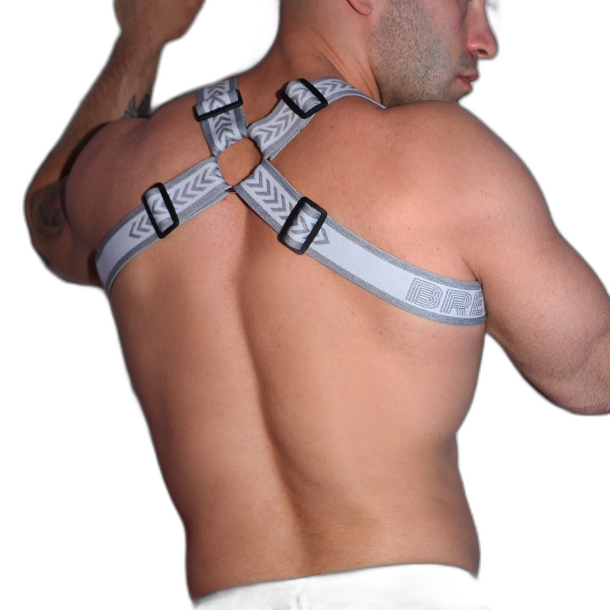 Breedwell Groove Bulldog Harness Light Grey