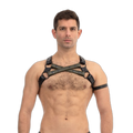 Prowler RED Leather Cross Harness Black Green Small Medium
