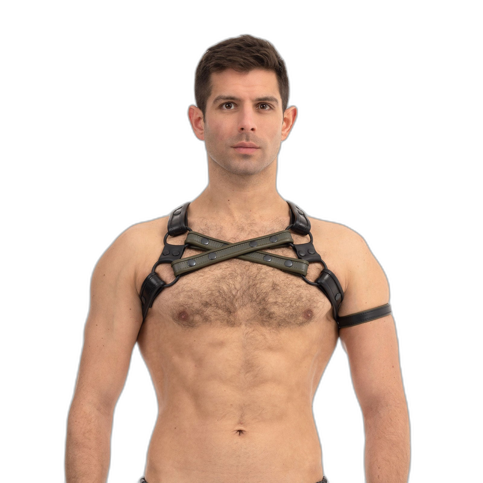 Prowler RED Leather Cross Harness Black Green Small Medium