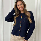 New Colorful-button Knitted Cardigan FallWinter 2025 New Arrival