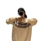 Soft And Relaxed-style Round-neck Loose-fit Pullover Knit Sweater