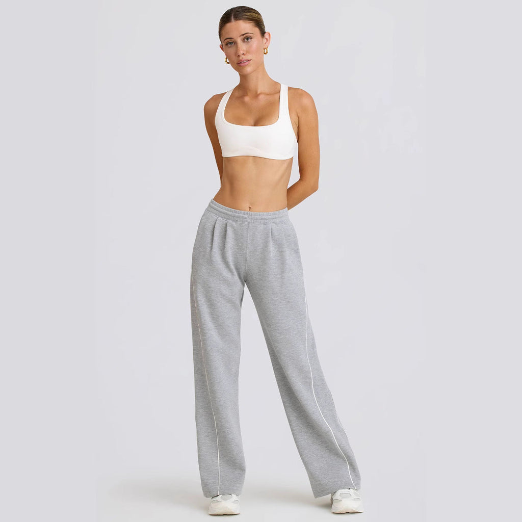 Women's Casual Striped Loose-fitting Fashionable Waist-cinching Wide-leg Pants