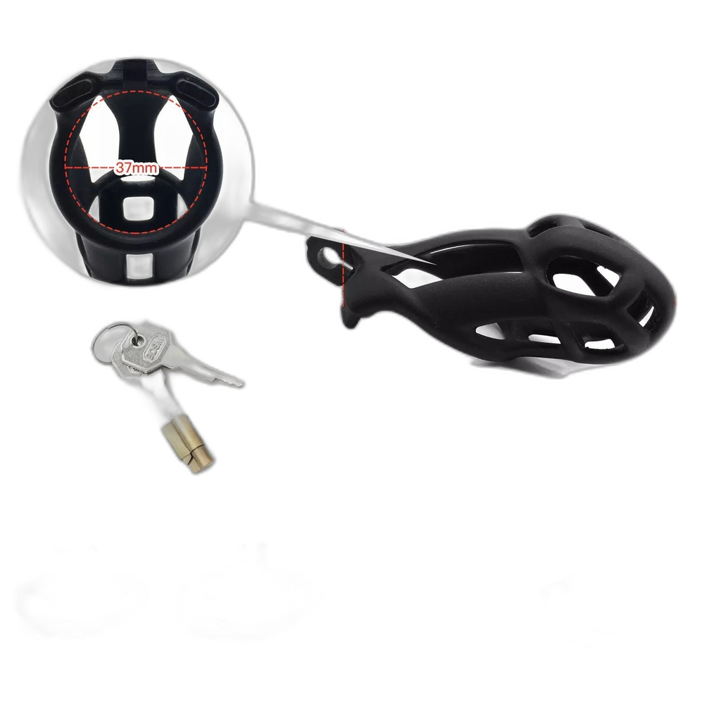 Breathable Mesh Chastity Cage With 4 Ring Sizes