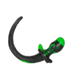 BEAGLE Puppy Tail Butt Plug | Green & Black Swirl