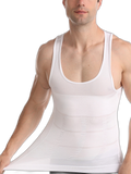 Mens Waist Body Shaper Vest T-Shirt Tank Tops