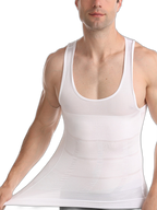 Mens Waist Body Shaper Vest T-Shirt Tank Tops