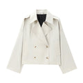 Women's British Style Short Lapel Trench Coat