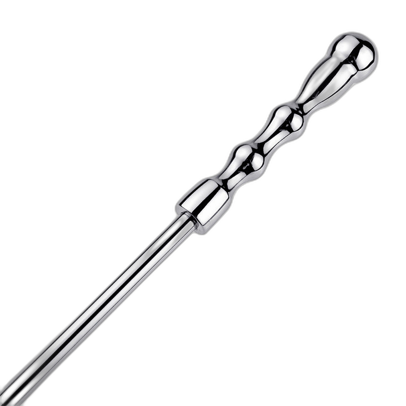Beaded Stainless Steel Dildo – Straight Metal Rod