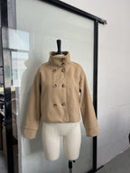 Commuter's All-matching Stand Collar Breasted Woolen Coat